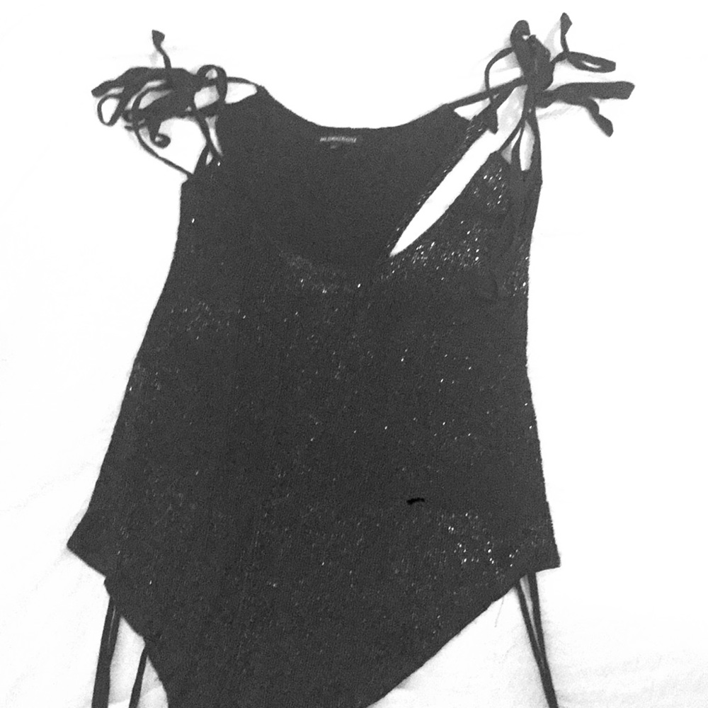 FINAL SALE Ann Demuelemeester bead black top